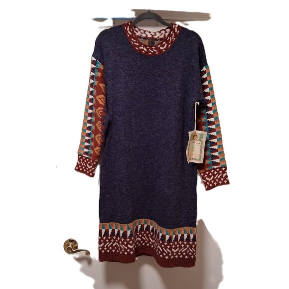 ARATTA Western look Knit Sweater Dress NWT Sample - Picture 1 of 7